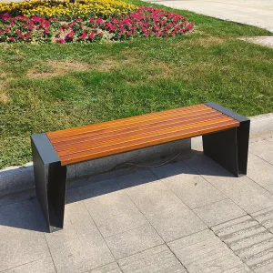 Modern UV Resistant WPC Public Bench Weatherproof Outdoor Seating for Middle East Parks and Malls