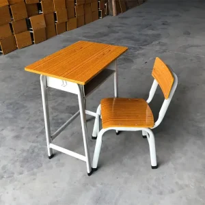 Modern University Teachers and Adult Students Steel Classroom Desk and Chair Sets Iron Material for Home Office or School Use