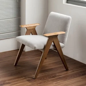 Modern Upholstered Waiting Chair Fabric Seat Nordic Style for Reception Area Lobby Negotiation Villa