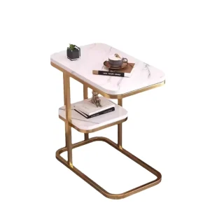 Modern Versatile Freestanding Wooden Metal Nesting Portable Coffee Sofa Table with Easy Assembly Storage Shelf for Living Room
