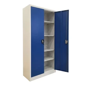 Modern Vertical Metal Office Blue File Cabinet 2 Door Large Capacity Steel Storage Organizer Filing Cupboard for Industrial Home
