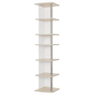 Modern Vertical Wooden Bookshelf for Home Office Living Room Bedroom or School Panel Style Bookshelves