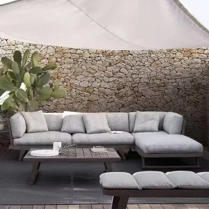 Modern Villa Hotel Terrace Garden Courtyard Park Aluminum Alloy Eco Friendly Durable Outdoor Sofa Set