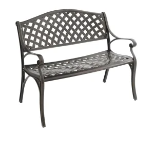 Modern Villa Outdoor Cast Aluminum Long Seating Stools and Patio Bench for Park Leisure