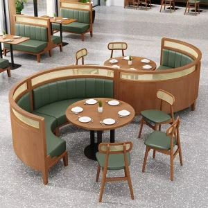 Modern Vintage Dining Table Chair Set for Commercial Use for Fast Food Cafe Hotels Schools Coffee Shops Malls