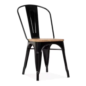 Modern Vintage Industrial Style Antique Iron Stackable Restaurant Dining Chair
