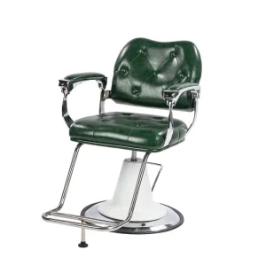 Modern Vintage Salon Chair for Hair Stylist Professional Green Barber Chair for Spa & Tattoo