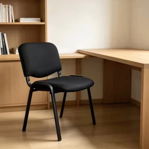 Modern Waiting Chair with Ergonomic Back Support Padded Seat Durable Metal Frame for Office Lobby Reception Areas