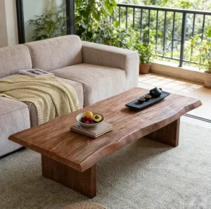 Modern Walnut Wood Frame Minimalist Designer Living Room Tea Table Coffee Table
