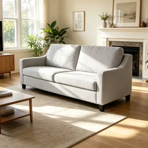 Modern Wear Resistant Commercial Seating Loveseat Couch Hotel Guest Room 2 Seater Fabric Upholstered Sofa for Villa Living Space