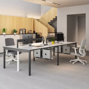 Modern White Black Open Space Modular 2 4 6 8 Person Seater Office Furniture Desk Workstation for Office
