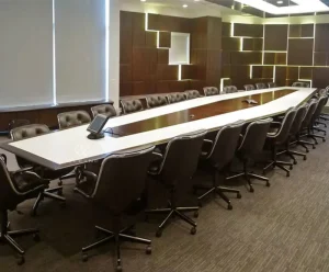 Modern White High Glossy Office Meeting Room Conference Table