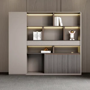 Modern White Multi Functional Office Storage Cabinets Wall Mounted Shelving Home Organization Solutions for Hotel BC C 2445