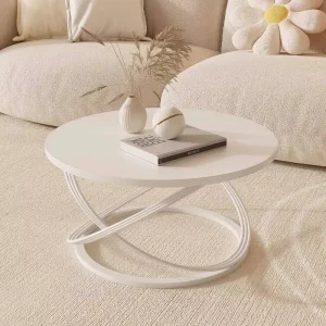 Modern White Nesting Coffee Table Handmade Durable Minimalist Wood Farmhouse Entry Sofa Side Furniture for Home Living Room