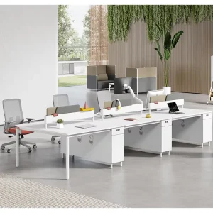 Modern White Office Furniture Desk Modular Workstation Cubicle Partition 6 8 Person Seats Office Workstation Desk Office Table