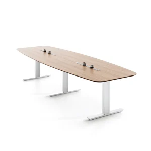 Modern White Office Furniture New Meeting Table Conference Desk with Socket Direct From Factory Supplier for Office Building