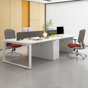 Modern White Office Furniture Table Desk Open Space 2 4 6 8 Person Seater Office Workstation for Sale
