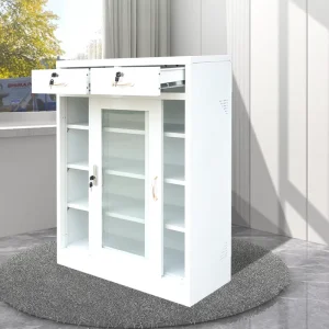 Modern White Sliding Door Shoe Storage Cabinet Convertible Outdoor Hotel School Living Room Gym Competitive Priced Furniture