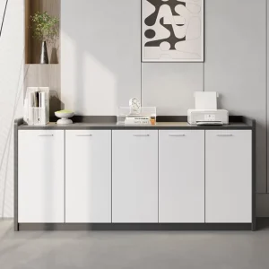 Modern White Solid Wood Office File Cabinet Modular Design 4 Drawers Large Capacity Durable Storage for Home Office Documents