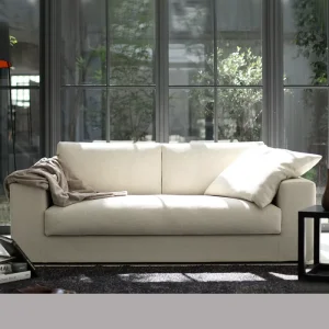 Modern White Square Three Seat Fabric Sectional Sofa for Living Room Hotels & Apartments
