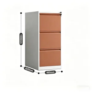 Modern White Steel File Cabinet with Lockable Drawers and Scratch Resistant Powder Coated Finish