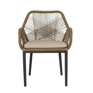 Modern Wicker Garden Chairs Aluminum Frame Embossed Design Durable Eco Friendly Outdoor Furniture for Parks Hotels Warehouses