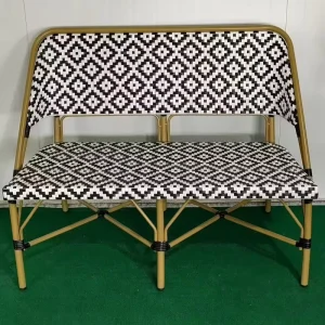 Modern Wicker Outdoor Dining Chair Set Comfortable Bistro Chair for Restaurants & Bedrooms