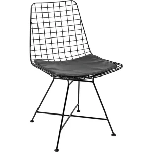 Modern Wire Mesh Dining Chair Metal Side Chair Industrial Style for Living Room Kitchen Cafe Patio