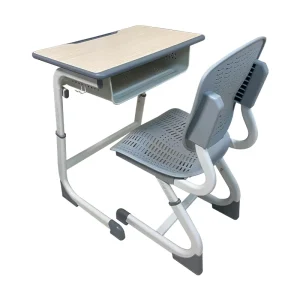 Modern Wood Classroom Dormitory Furniture Set for Students Adjustable Height Desks Chairs Home Office Factory Source
