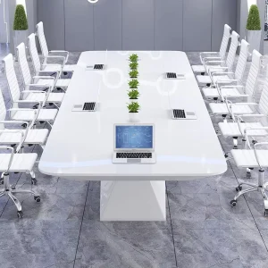 Modern Wood Conference Table Set for Office and Hotel Use Customizable Design Commercial Furniture