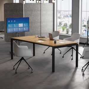 Modern Wood Convertible Extendable 4 Seater Conference Table for Hospital Office Boardroom Commercial Use