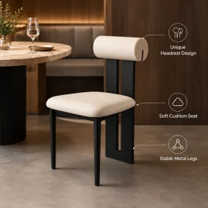 Modern Wood Dining Chair with Soft Cushion Seat and Durable Eco Friendly Design for Restaurant Hotel Commercial Use