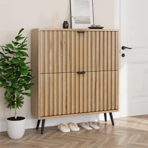 Modern Wood Drawer Shoe Cabinet for Living Room Hotel Use