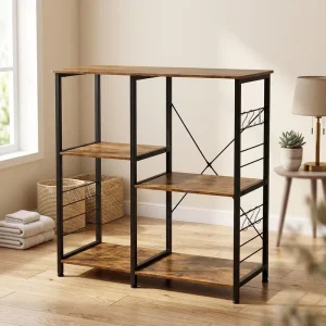 Modern Wood Dustproof Double Door Floor Standing Living Room Bookcase with Large Capacity Storage Cabinet for Home Furniture