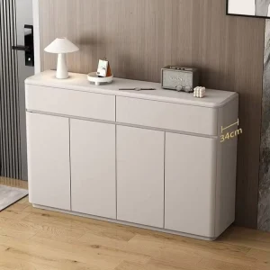 Modern Wood Eco Friendly Durable 4 Shelf Shoe Rack for Bedroom Kitchen Bathroom Living Room Home Office