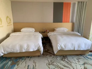 Modern Wood Hotel Bedroom Furniture Set with MDF Panels Commercial Use Complete Set