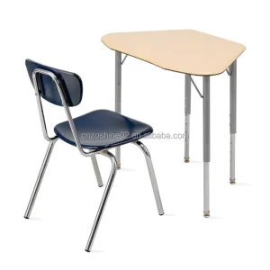 Modern Wood Metal Height Adjustable School Desk and Chair Set for Kids Students Durable & Eco Friendly