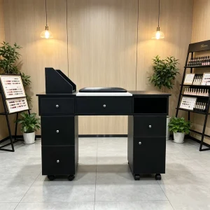 Modern Wood Nail Salon Manicure Table for Commercial Use