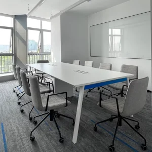 Modern Wood Office Meeting Conference Table Set with Chairs Eco friendly Extendable Modular Adjustable Customizable Size
