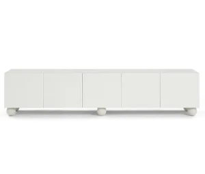 Modern Wood TV Stand Cabinet with Storage Eco Friendly Living Room Furniture for Bedroom Living Room & School Use Fits 65″+ TVs