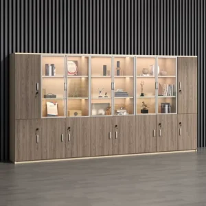 Modern Wooden Bookshelf with Large Capacity for Home Office Hotel Hospital Use