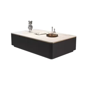 Modern Wooden Coffee Table with Metal Legs Stylish Durable Table for Living Room Office