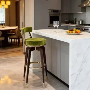 Modern Wooden Commercial Bar Stool Strong Frame Customizable Colors