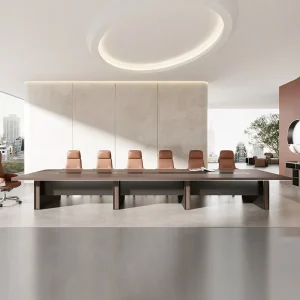 Modern Wooden Conference Meeting Room Table Office Furniture with Panel Wood Style for Office