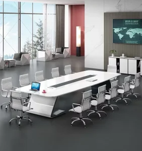 Modern Wooden Conference Meeting Room Table Office Furniture with Panel Wood Style for Schools