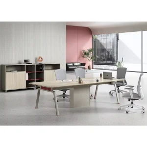 Modern Wooden Conference Table for Small Meeting Rooms Extendable Design ISO9001 Certified School Use