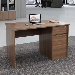Modern Wooden Executive Office Desk with Lockable Drawer Sturdy Computer Desk Workstation for Home Office Commercial Use