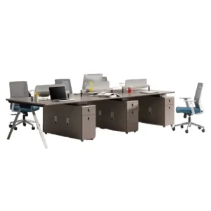 Modern Wooden Extendable Computer Desk with Drawer and Panel Office Partition