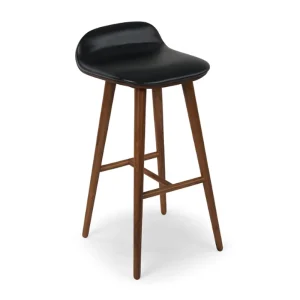 Modern Wooden High Bar Stool with Customized Color for Hospitality and Workspace (Bar Furniture)