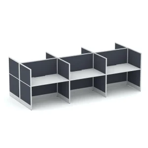 Modern Wooden L Shaped Call Center Cubicle Workstation Computer Desk with Movable Partition Wall